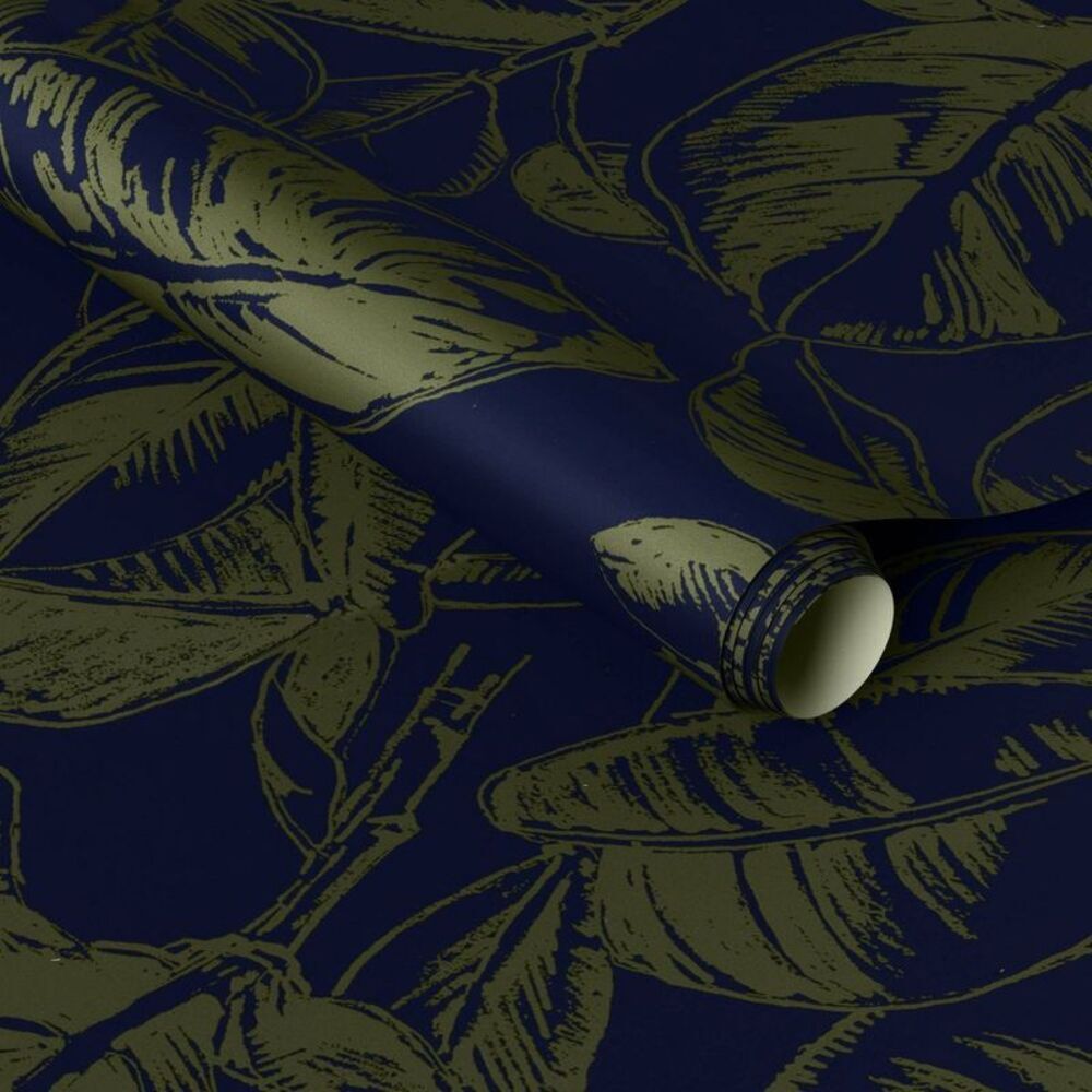 Threshold - Ficus Navy Wallpaper - Threshold Navy